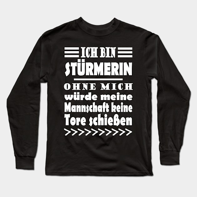 Stürmerin Fußball Spieler Tor Mädchen Sport Long Sleeve T-Shirt by FindYourFavouriteDesign